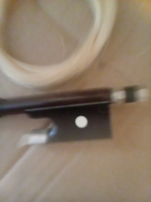 Glasser Violin Bow Vintage Dark Brown W/G on Frog W/ New Mongolian Hank 29"
