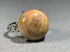 Natural Silicified Coral Fossil Flower Agate Ring/ Adjustable — photo 1