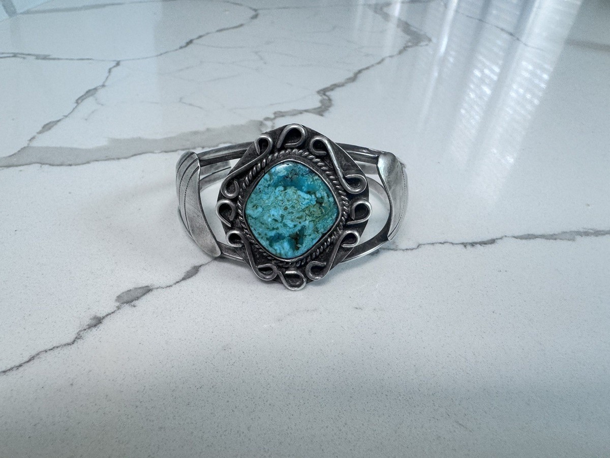 navajo silver cuff bracelet View 6