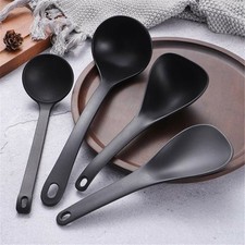 Black Large Soup Dining Spoons Rice Scoop  Ladle Rice Serving Spoon Kitchen