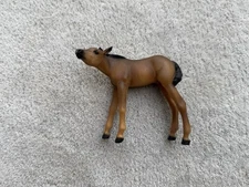RARE Model Horse Resin North Light Bay Nursing Suckling Foal England Wade UK