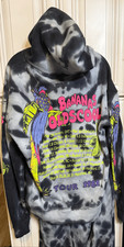 Yves Unisex Tie Dye Bananas Old'Scool Tour 1981 Hoodie Jogger Set Black XS NWT
