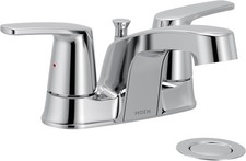 Moen 6499575 Chateau Two Handle Centerset Bathroom Sink Faucet in Chrome
