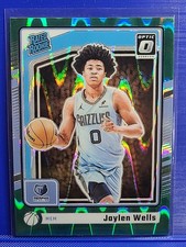 Jaylen Wells 2024-25 Panini Donruss Rated Rookie Holo Green Laser #252 