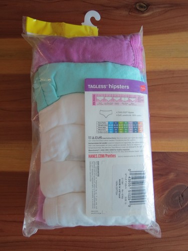 Hanes NWT NEW 100% Cotton Multi-Color 12-Pack Hipsters Girls Panties Size 10 - Picture 9 of 10