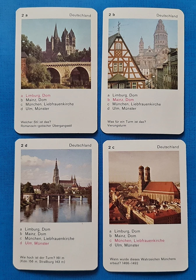 Auténticas cartas de cuarteto religioso de iglesias y catedrales Joker Alemania Foto 3 de 4