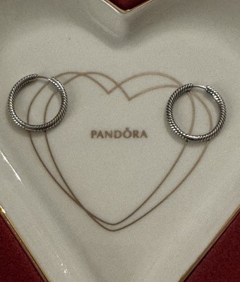 Original Pandora Silber Moments kleine Charm Creolen 292728C00