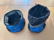 Dog Food Water Bowl Collapsible Travel Canvas 2 Piece Zip Apart, On The Go Handy