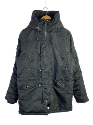 ALPHA Industries Flight Jacket L Nylon Black Plain 20094-501 Used