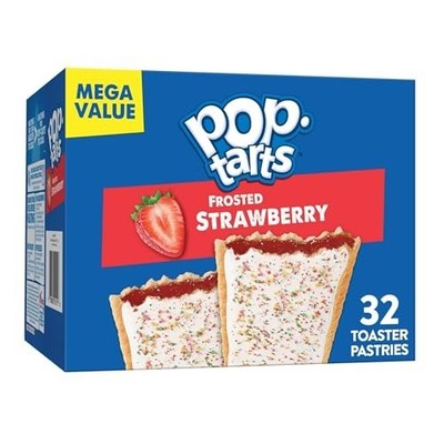 Pop-Tarts Toaster Pastries, Breakfast Foods, Frosted Strawberry  (32 Pop-Tarts)