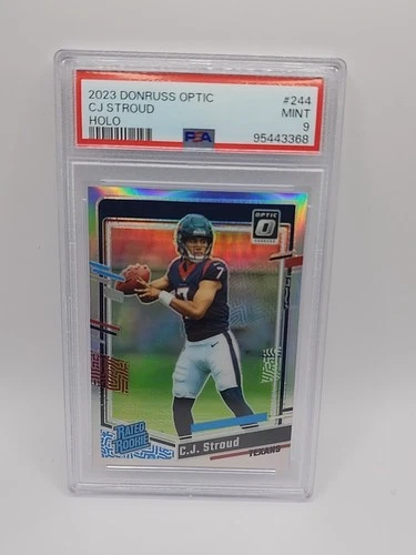 2023 Donruss Optic CJ Stroud Holo Prizm Rated Rookie #244 PSA 9
