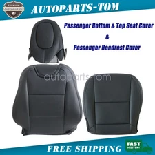 Passenger Bottom & Top Seat Cover & Headrest Cover For 2010-2015 Chevy Camaro