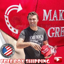 Charlie Kirk Make America Great Again Hat Cap Turning Point Red Trump TPUSA
