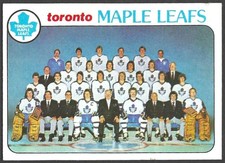 1978-79 Topps Toronto maple Leafs Team Checklist ***UNMARKED*** #206 NEAR MINT