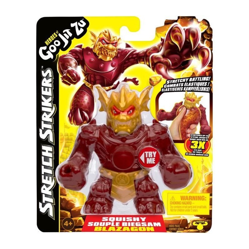Figurine Stretch Strikers 11cm Heroes of Goo Jit Zu jouet articulé modèle aléatoire