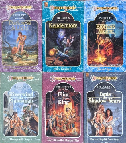 DragonLance Preludes Trilogy (1 & 2) / Complete Lot of 6 TSR Fantasy Novels