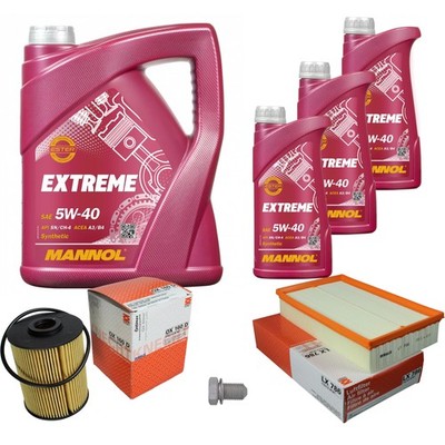 MAHLE Inspektionspaket 8L MANNOL 5W-40 Extreme für VW Multivan V 3.2 V6