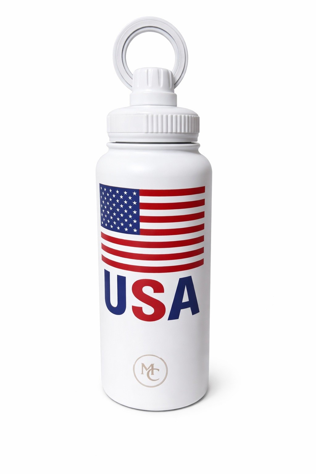 32oz Premium Insulated Stainless Steel Water Bottle USA Flag BPA