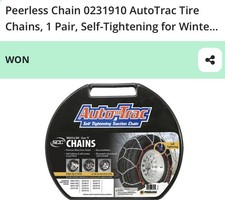 Peerless 0231910 Autotrac Self Tightening Traction Chain Truck Suv Snow Chains