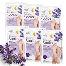 Epielle Relaxing Foot Mask 6 Pairs, Soften and 6 Socks