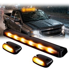 3PCS Amber Cab Marker Roof Running Clearance Cab Lights for Chevrolet Silverado