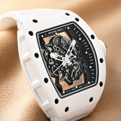 Richard Mille RM 055 Bubba Watson White Ceramic Skeleton Manual Wind Watch