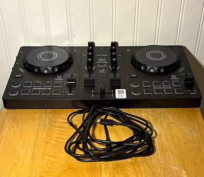 AlphaTheta DDJ-FLX2 2-Deck 2-Channel USB Powered DJ Controller, 8 Pads, Black