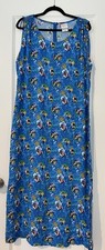  Disney Store Exclusive Women’s Sleeveless Maxi Dress XL Hawaiian Blue Mickey 
