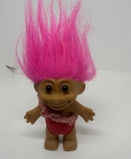 Red Swim Bathing Suit Russ Troll 5 Inch Pink Hair Kitschy