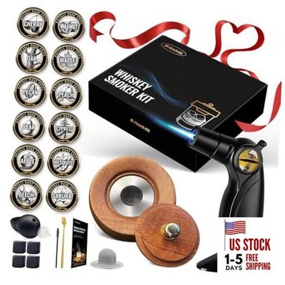 Cocktail Smoker Kit for Drinks with Torch, 22PCS Whiskey Smoker Gift Set, 12 