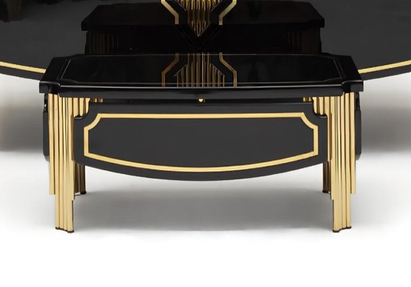 Couchtisch Modern Sofatisch Schwarz Beistelltisch Holz Wohnzimmertisch-image