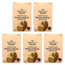 Wrights Baking Farmhouse Wholemeal Bread Mix 500g (Pack of 5)