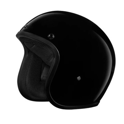 full face black motorcycle helmet profile pic GDM Ghost Matte The Duke Dk Daytona Cruiser Large Gloss Black