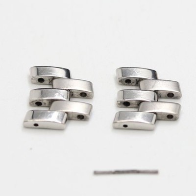 Gucci 45500M Original 18mm Uhrenglieder 2 Glieder Silber mit Pin