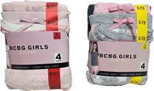 BCBG Girls 4 Piece Sleep Lounge Pajama Set, Soft Pink, Gray Size S, M