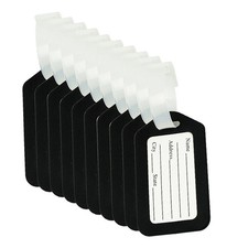 10X(10Er KofferanhäNger Kofferetikett Tasche Reiseaccessoires Schwarz F5J4)6166