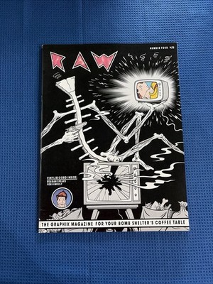 RAW Graphix Comics Mag #4 1982 w:Maus Chapt 3; w/Vinyl Insert, Free Ship  GR/SB