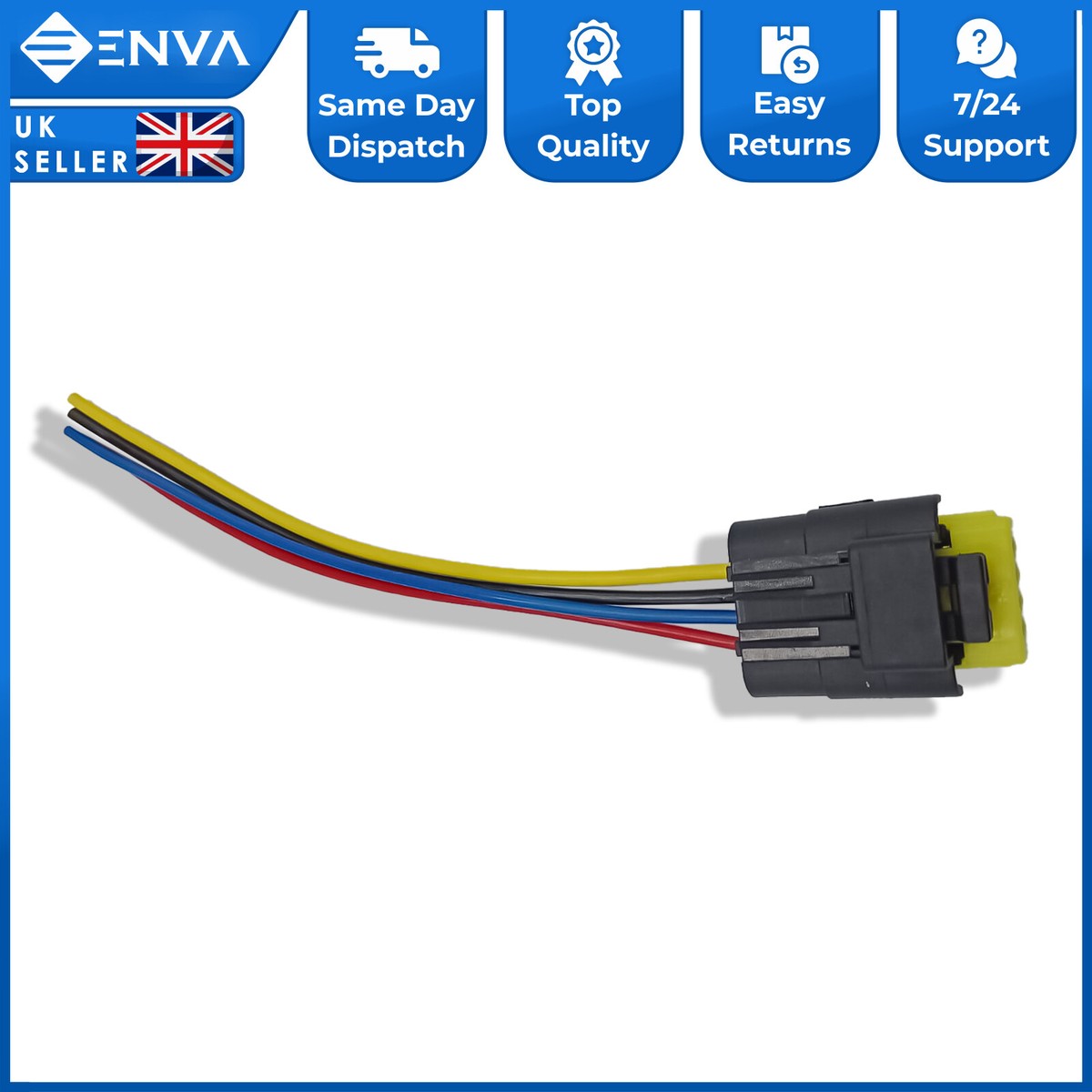 Prewired 4-Pin Fuel Pump Connector For Renault Master / Vauxhall Movano - 8201348602