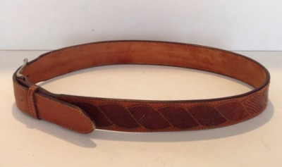 Vintage Nocona Genuine Lizard Belt sz 30 NOCONA Brown Genuine Lizard Skin Western Belt & Buckle Sz 30  main image 3