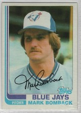 1982 Topps Baseball Card #707 Mark Bomback-Blue Jays