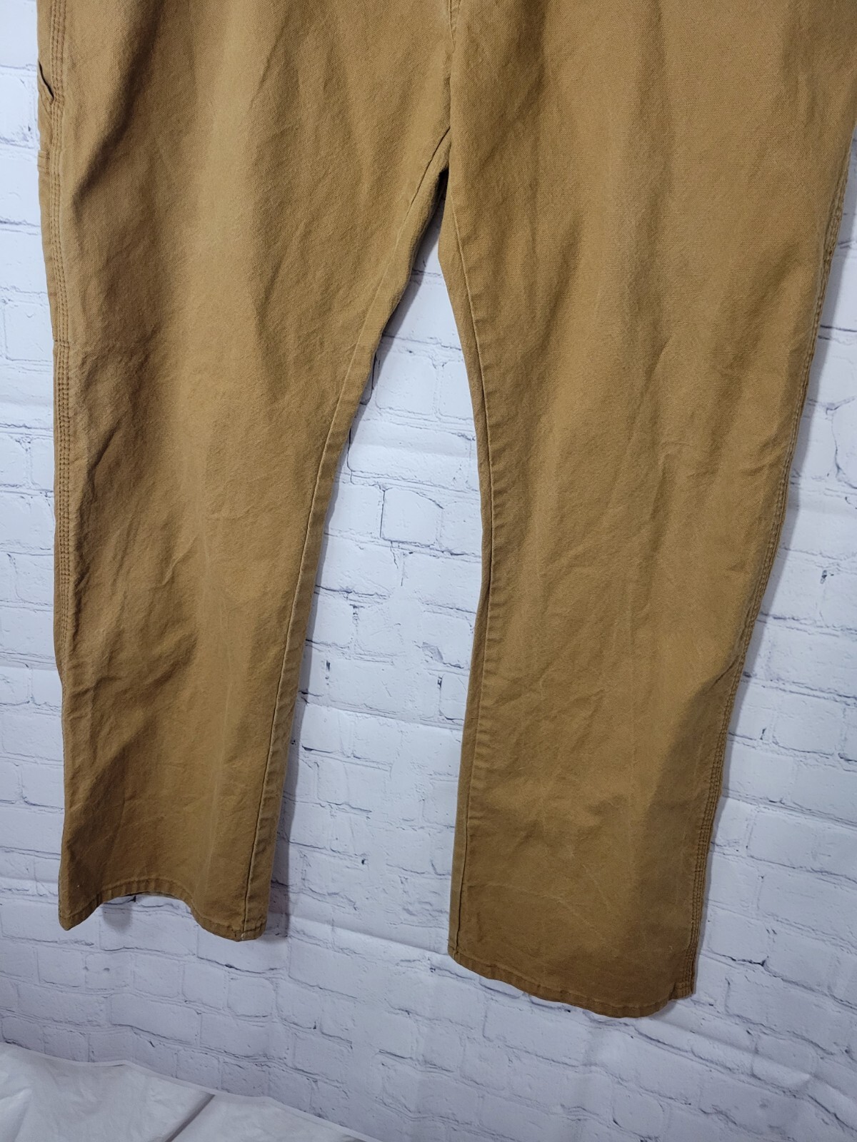 Dickies Men's Carpenter Jeans 7 Pocket Brown Canvas Work Pants Sz 38x32