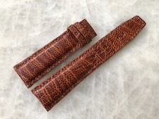 21mm/18mm Genuine Real Red Brown Ostrich Leather Padded Watch Strap Band