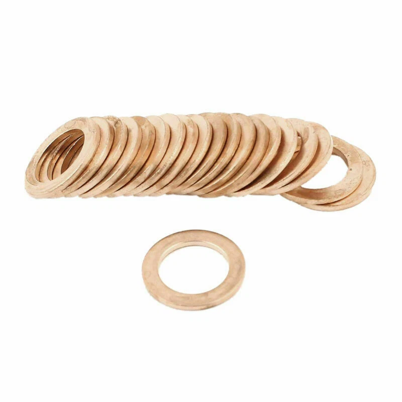 300Pcs 12Kinds Mixed Auto Car SUV Truck Copper Washers Seal Flat Ring Gasket Kit - Image 4 of 4