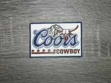 Coors & Cattle Cowboy Embroidered Iron On Patch 3.5" x 2.25"