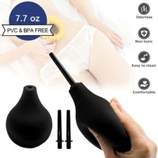 225ml Pump Action Douche Enema Bottle with Nozzle Vaginal Anal Cleaning Supplies