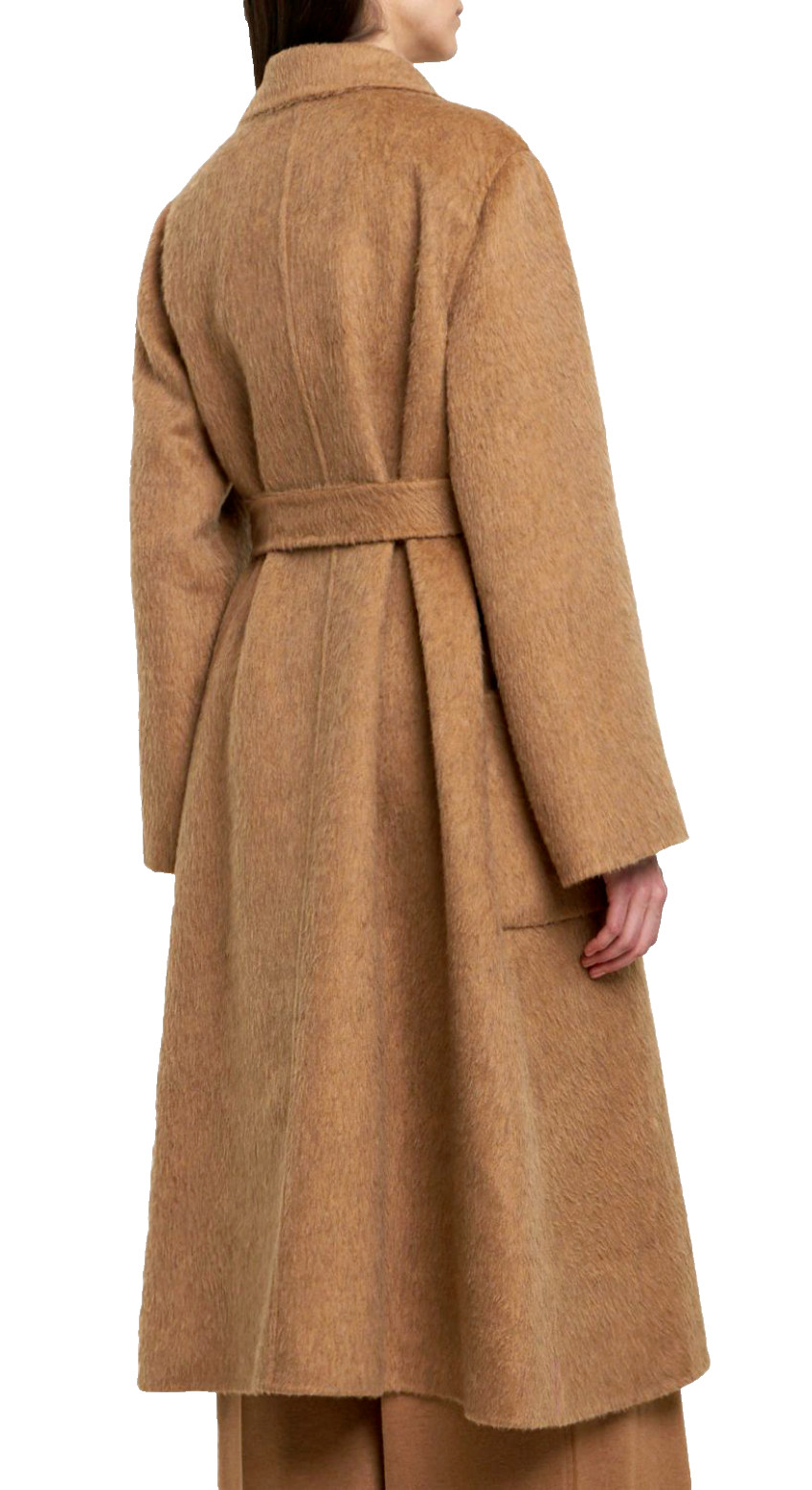 Max Mara Winter Coat Camel Coat Trench Coat Belted Lined Parka S/M image 4