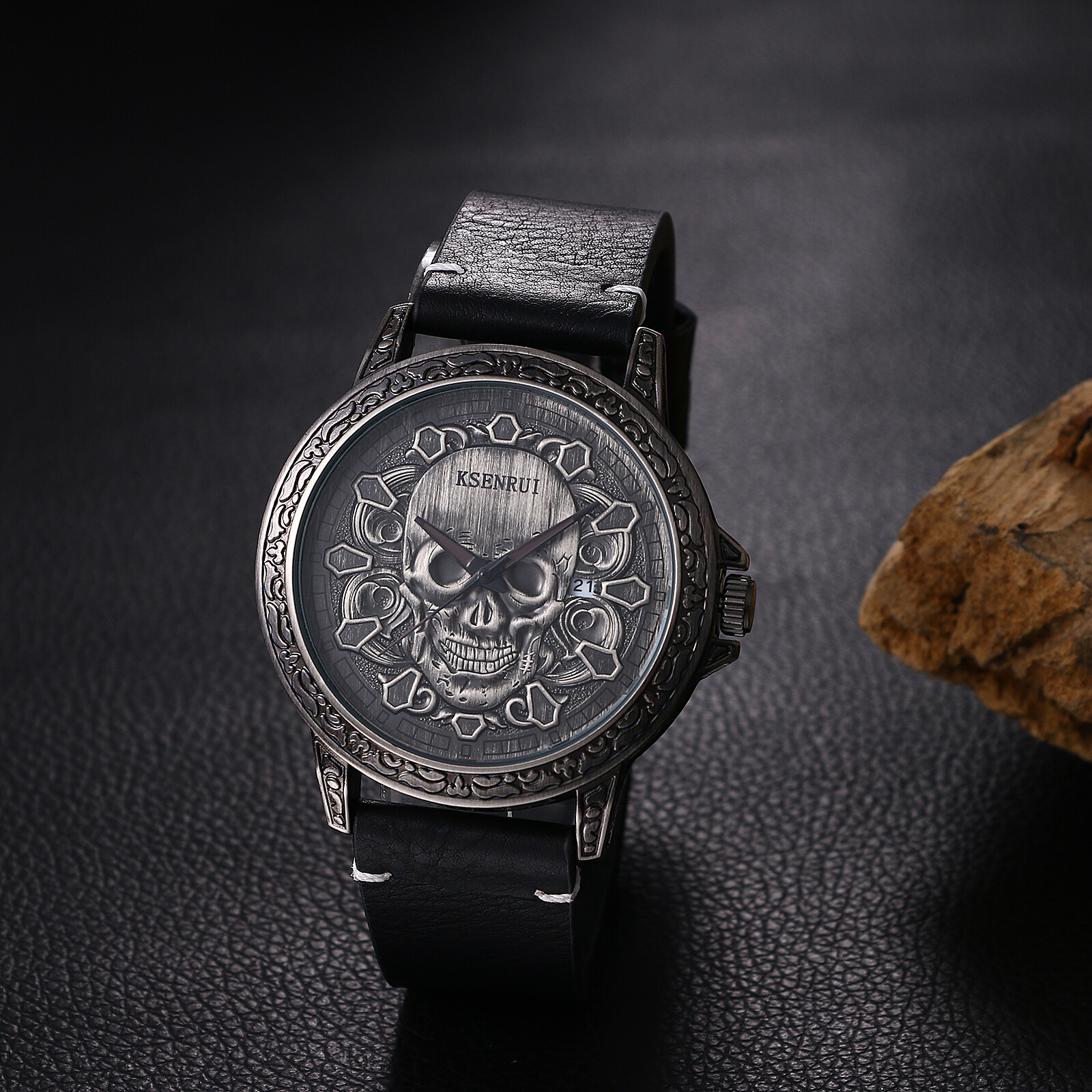 Наручные часы Gothic Skull Geniune Leather