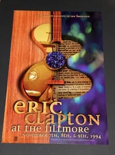 Eric Clapton Original Concert Poster From November 1994 San Francisco Fillmore