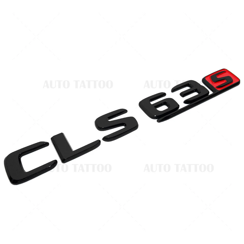 17+ Mercedes CLS 63 S AMG Letter Emblem Trunk Lid Logo Badge Gloss Black Red - Image 2 of 4