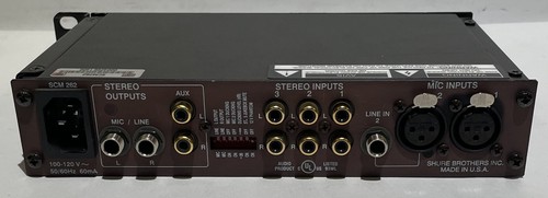 Shure SCM262 2-Channel Microphone Mixer SCM-262 Portable Stereo U245230 - Picture 2 of 8
